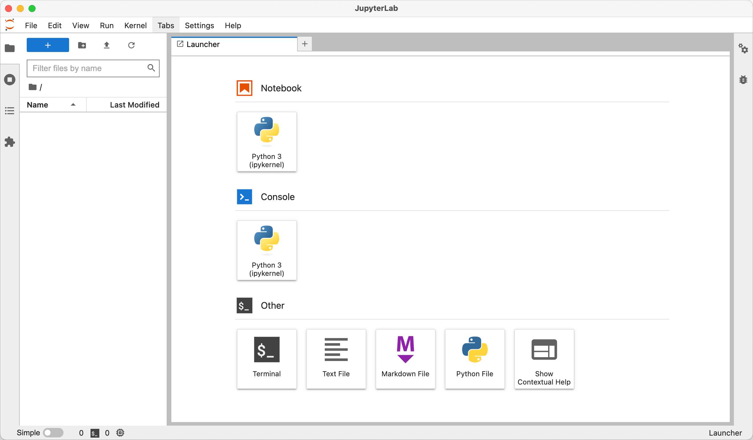 JupyterLab on macOS